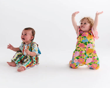 Beach Patterns Baby Cotton Drill Overalls